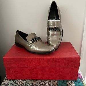 Donald Pliner Almond Pearlized Loafer